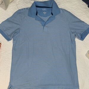 Croft & Barrow Blue Striped Polo Shirt Classic Casual